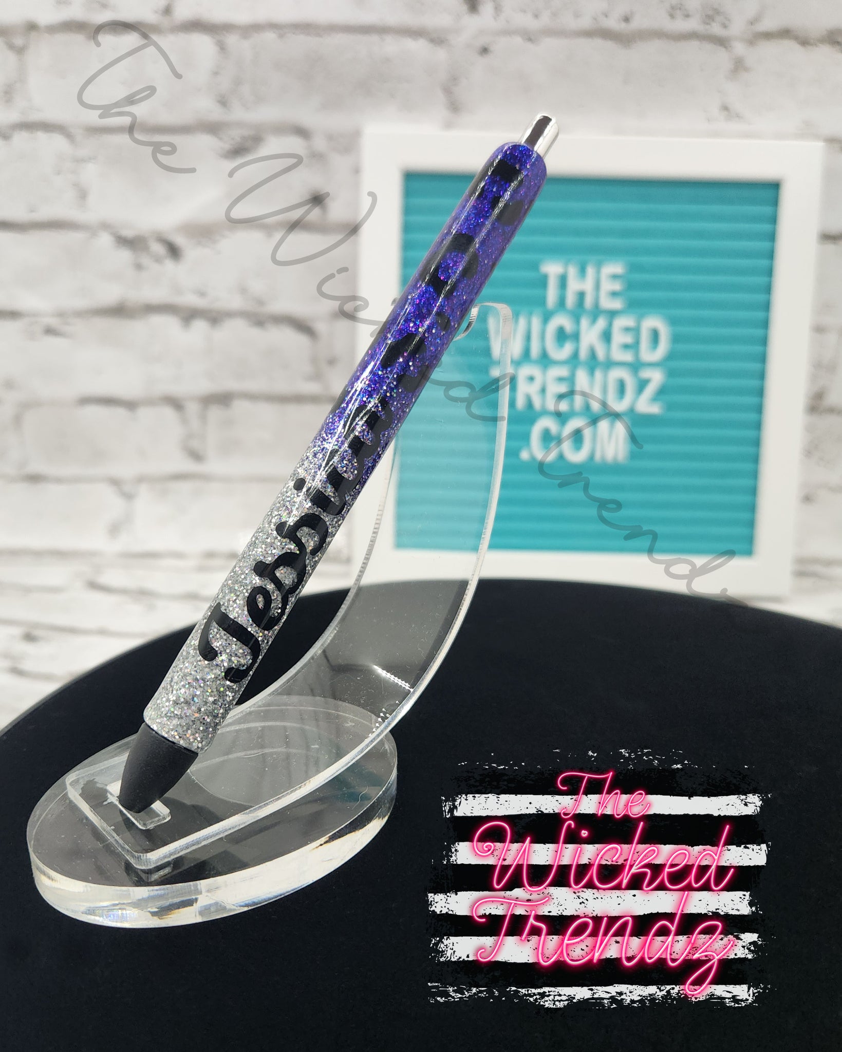 Personalized Glitter Pen, Ombre Glitter Pens, Custom Pens, Epoxy Pen,  Glitter Gel Pen